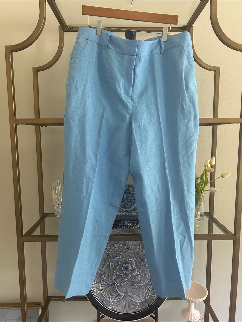 Talbots Light Blue Linen Trousers